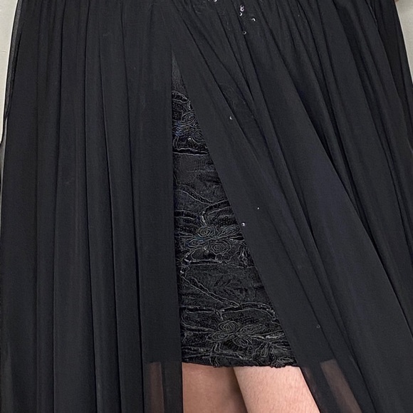 City Triangles Black High Low Sequin Dress Size 1 - Picture 3 of 16